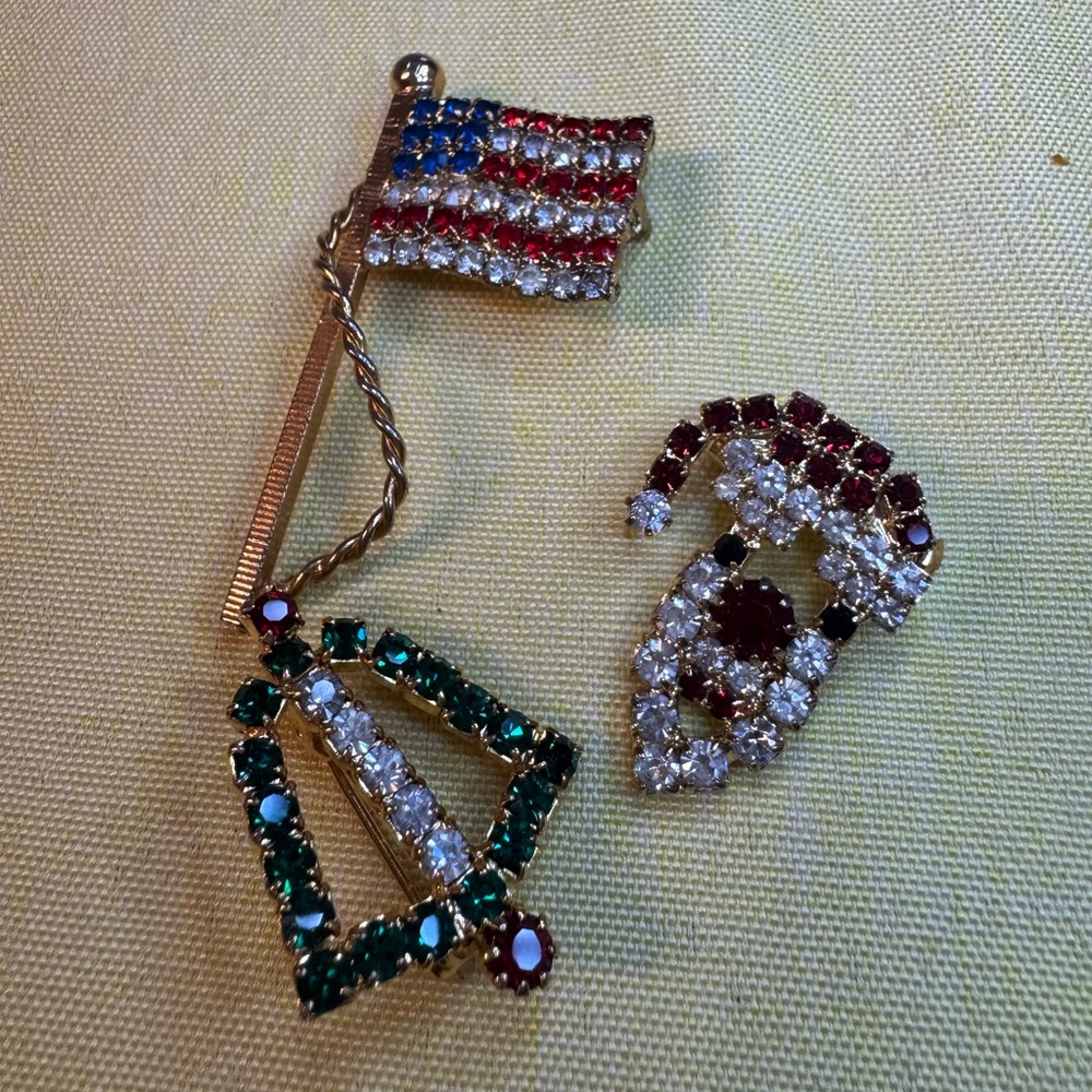 Late 90s Vintage Pins, All Crystals Are Still Present!